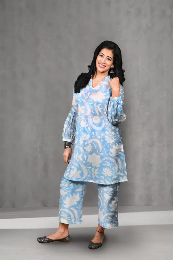 Blue Shadow Paisley Cord Set