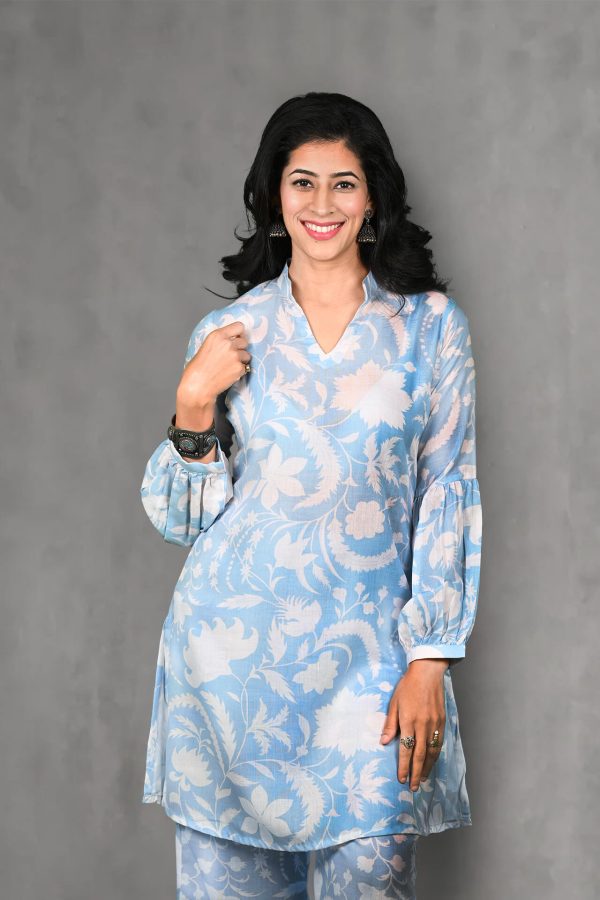Blue Shadow Paisley Cord Set